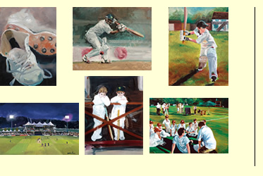 paintings by Christina Pierce, cricket artist