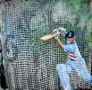 Sachin in the nets painting by christina pierce, cricket artist
