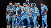 Champions Trophy - painting by christina pierce, cricket artist