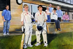 Commission painting by christina pierce, cricket artist