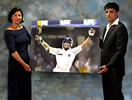 commission for Sourav Ganguly by christina pierce, cricket artist