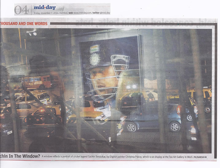 christina pierce cricket artist press cutting india 2014