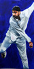 B Singh painting by christina pierce, cricket artist