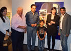 guests at the tao gallery exhibition of paintings by christina pierce, cricket artist